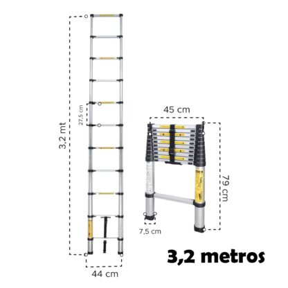 Escalera Telescópica de Extensión 3,2 m - Imagen 5