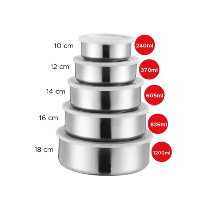 Set de 5 ensaladeras con Tapa - Imagen 7