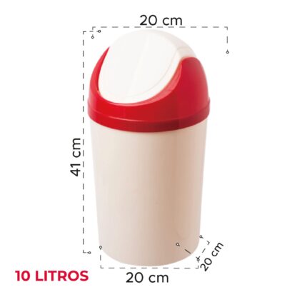 Caneca Redonda Plástica 10 Litros - Imagen 7