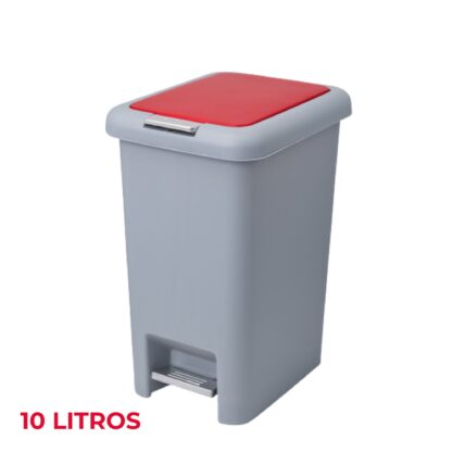 Caneca Cuadrada Plástica con Pedal 10 Litros - Imagen 5
