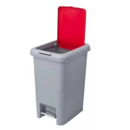 Caneca Cuadrada Plástica con Pedal 15 Litros - Imagen 3
