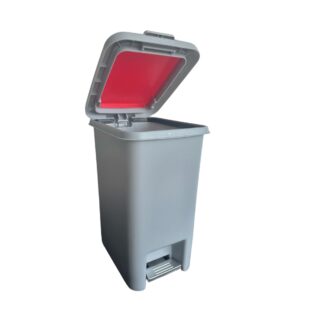 Caneca Cuadrada Plástica con Pedal 15 Litros
