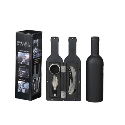 Estuche de Botella con Accesorios para Vino - 3 Herramientas