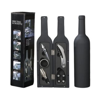 Estuche de Botella con Accesorios para Vino Grande- 5 Herramientas