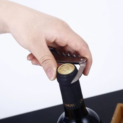 Estuche de Botella con Accesorios para Vino Grande- 5 Herramientas - Imagen 6