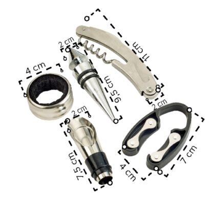 Estuche de Botella con Accesorios para Vino Grande- 5 Herramientas - Imagen 9