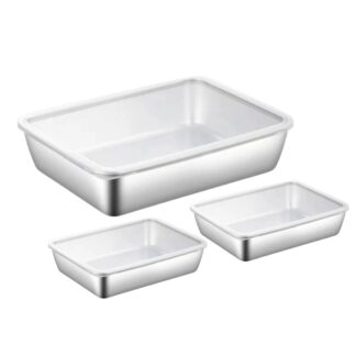 Set de Bowl cuadrado con tapa Cuadrado (3 und)