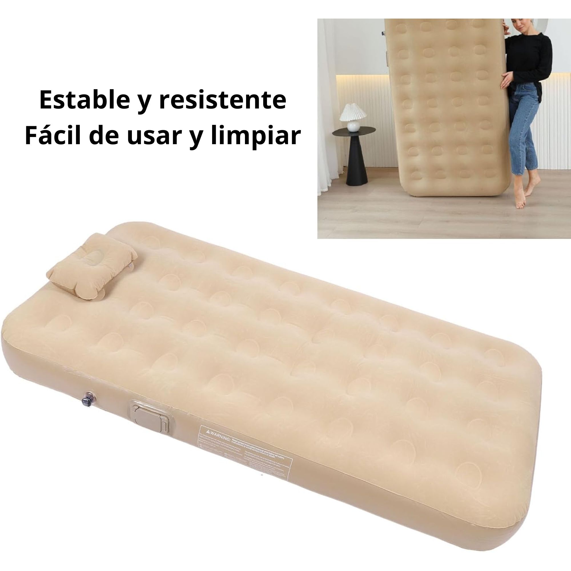 Colchón Inflable Doble y almohadas - Imagen 10