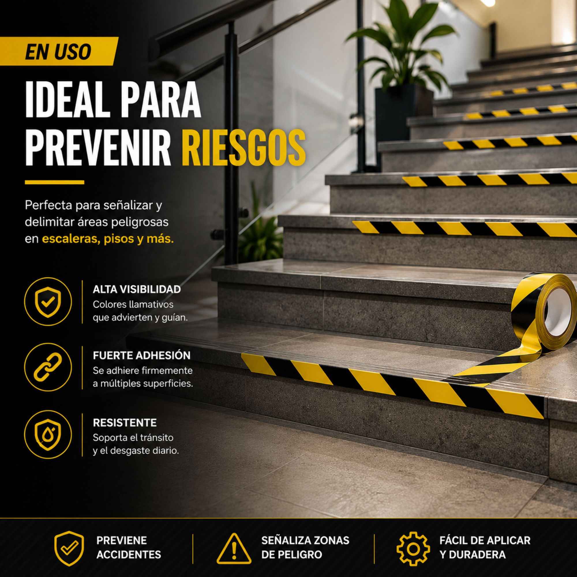 Cinta adhesiva anti deslizante 5 metros - Imagen 5