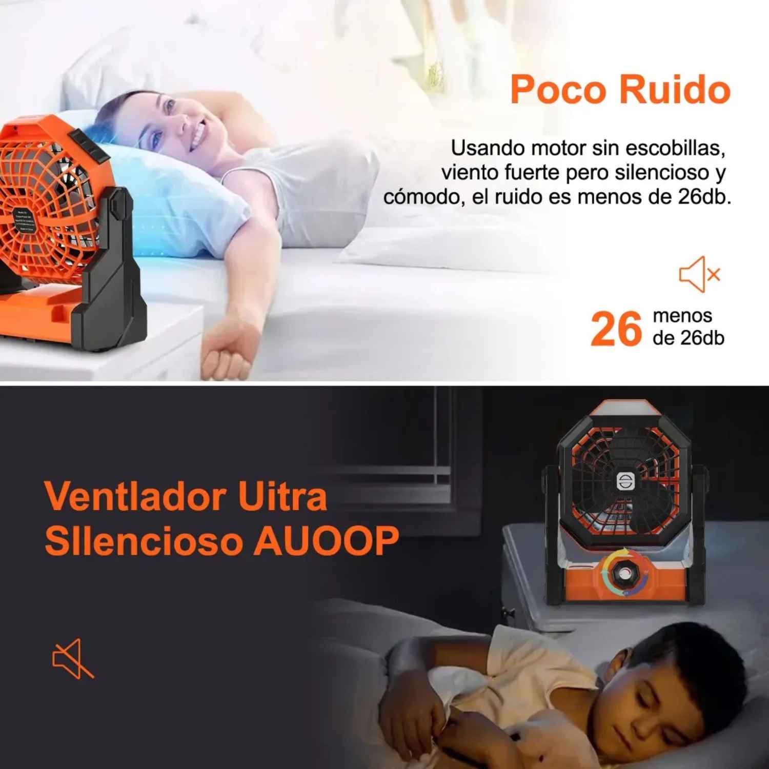 Ventilador portátil con luz LED - Imagen 6