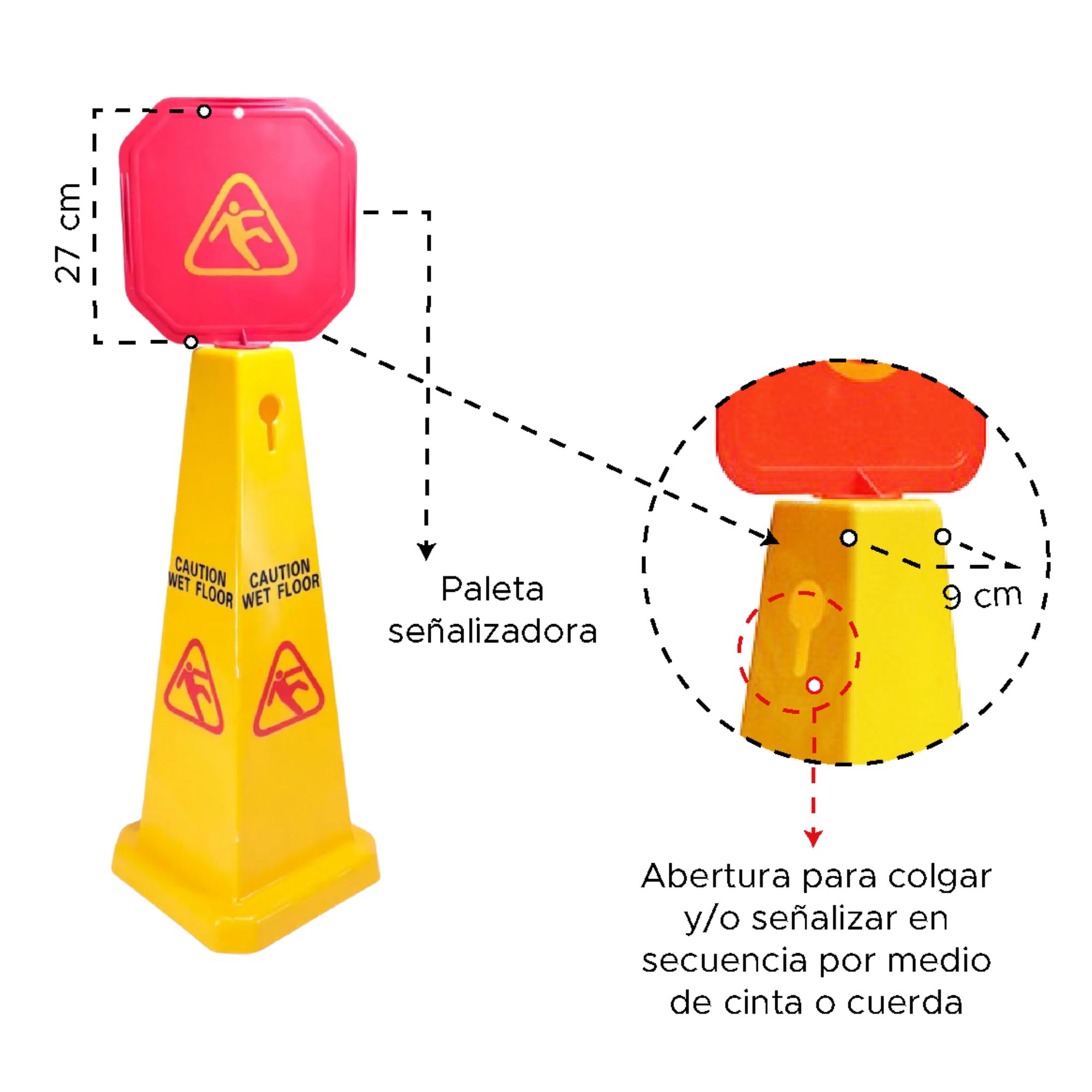 Cono Señalizador de Piso Mojado - Imagen 7